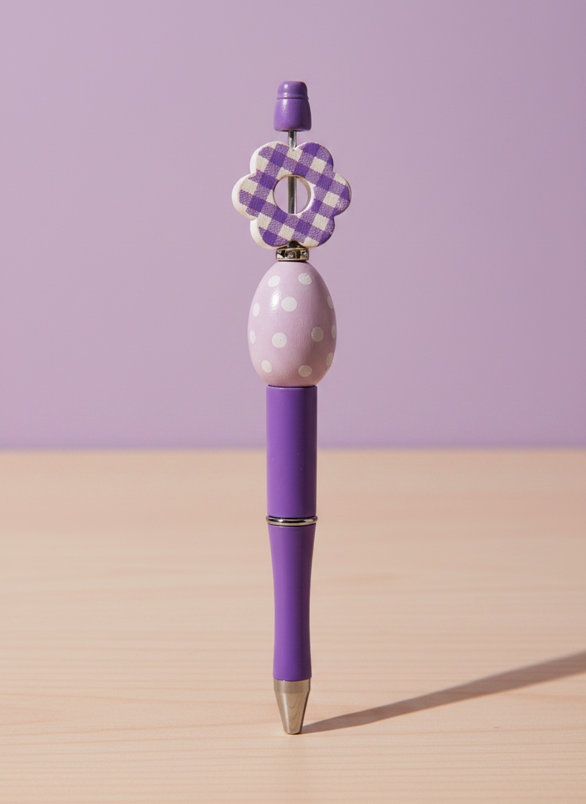 Purple Polka Dot Easter Egg Pen