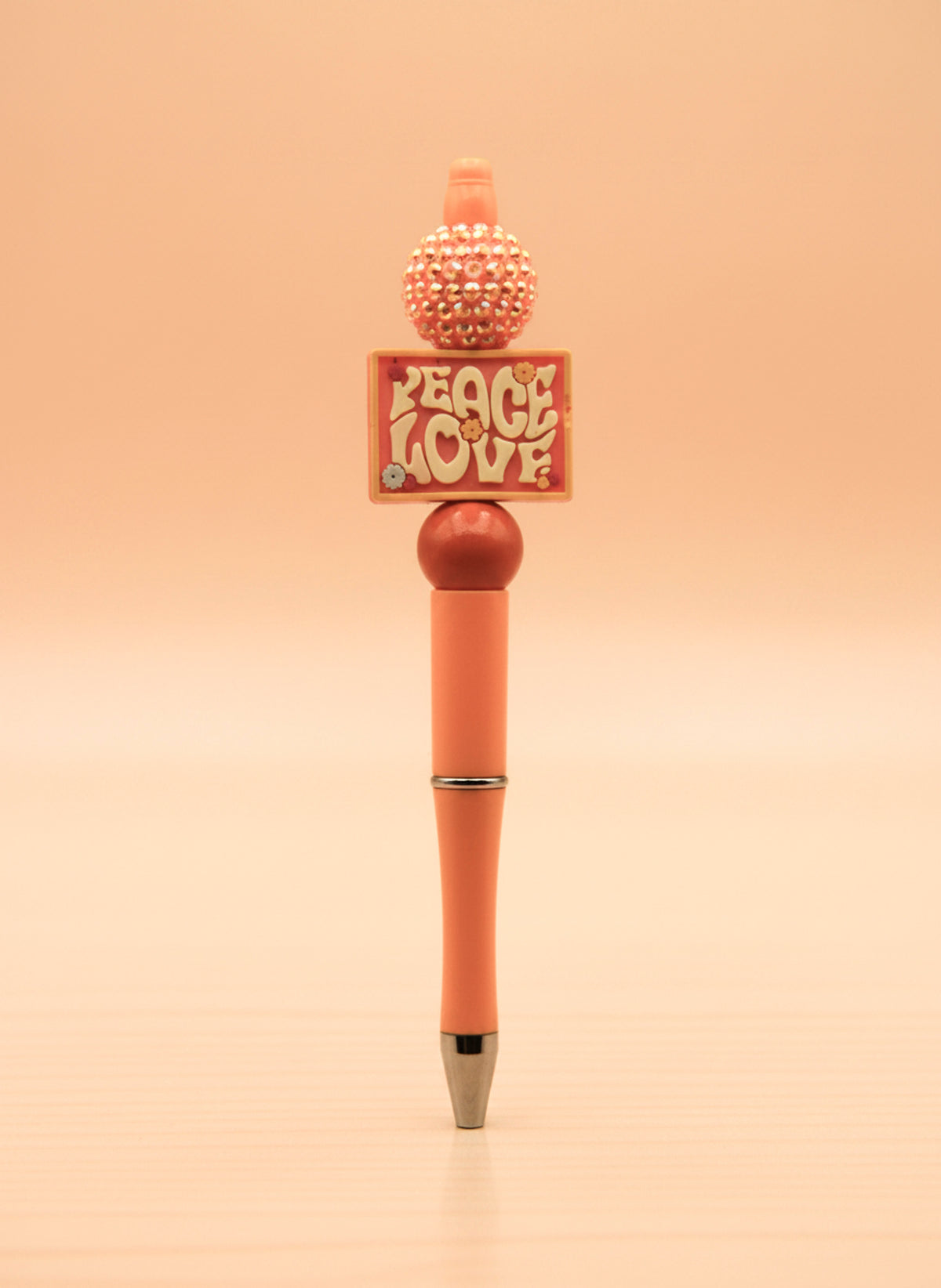 Peace and Love Orange Pen