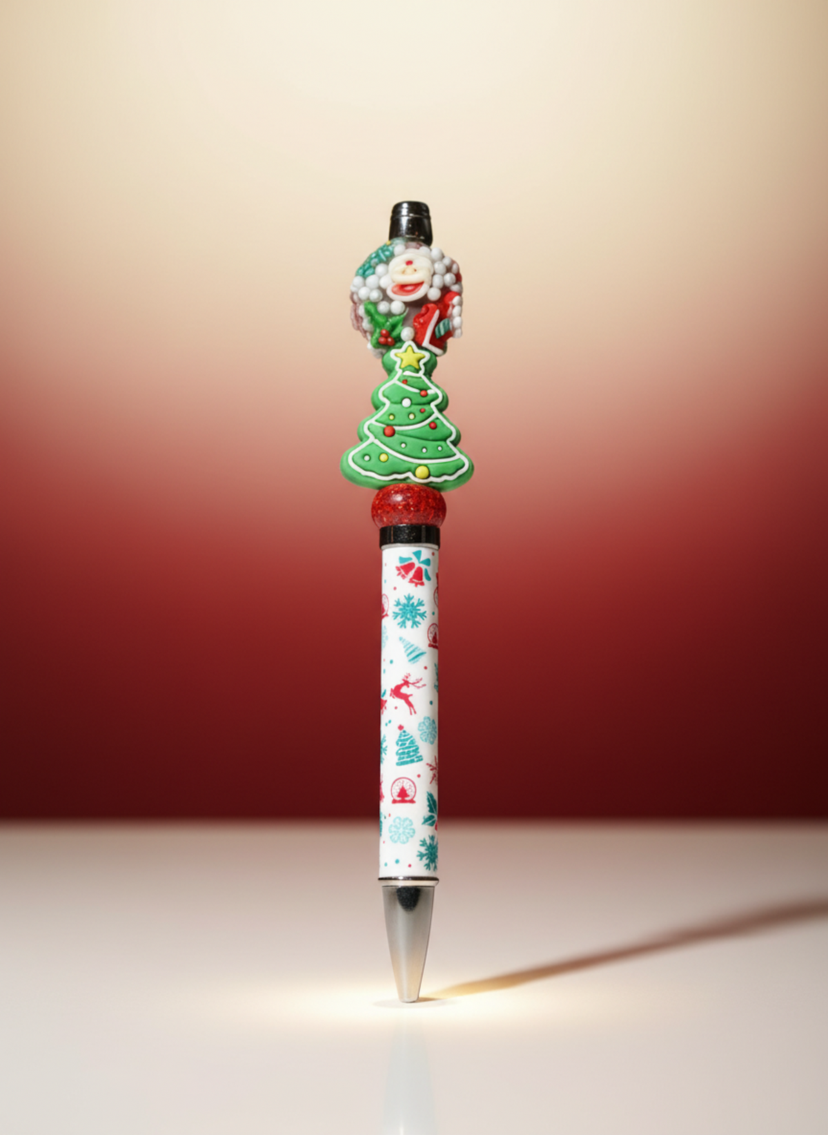 Pearl Top Bead Christmas Pen
