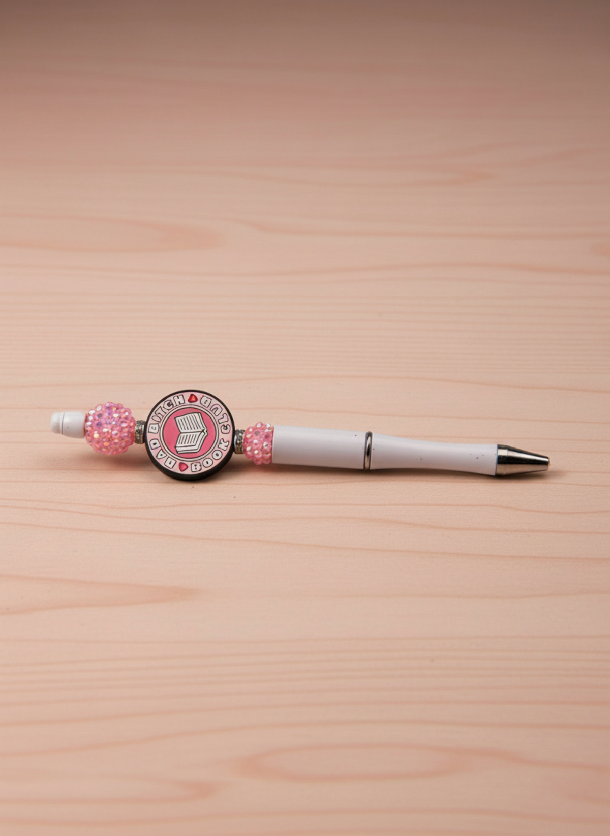 Book Club Pink and White Pen