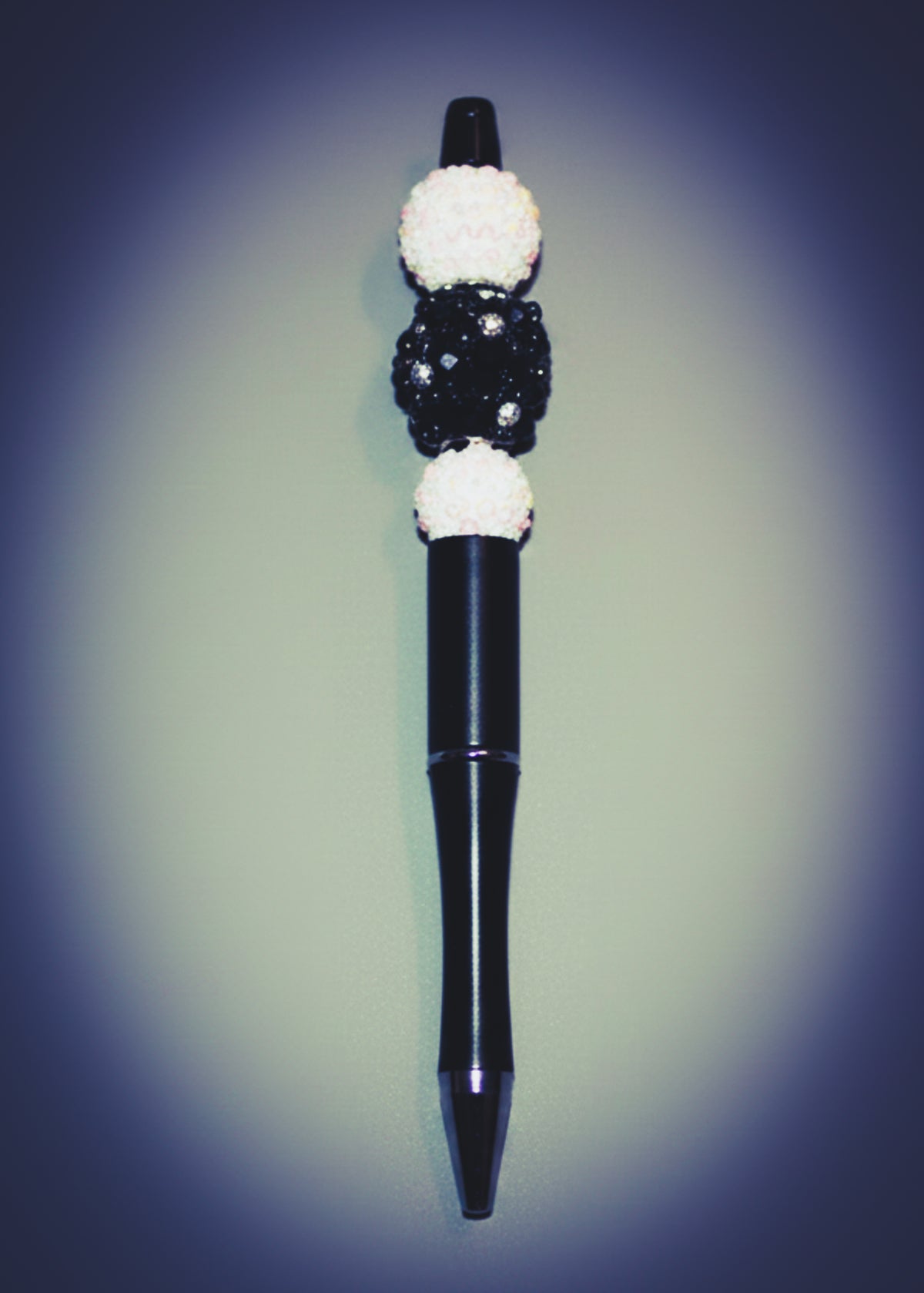 Black Center Black and White Pen