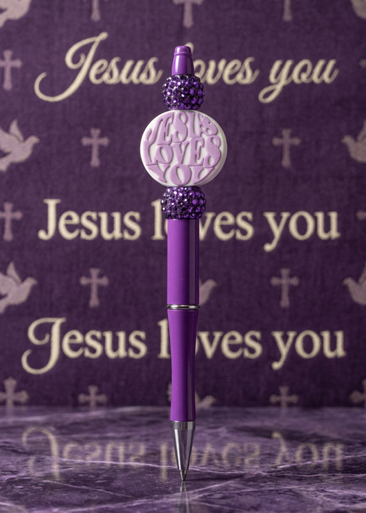 Jesus Loves You Purple Pen