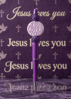 Jesus Loves You Purple Pen
