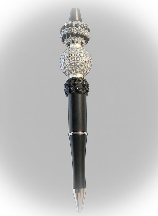 All Sparkle Black and White Topper Pen