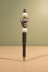 Koala Bear Grey Pen with White Beads