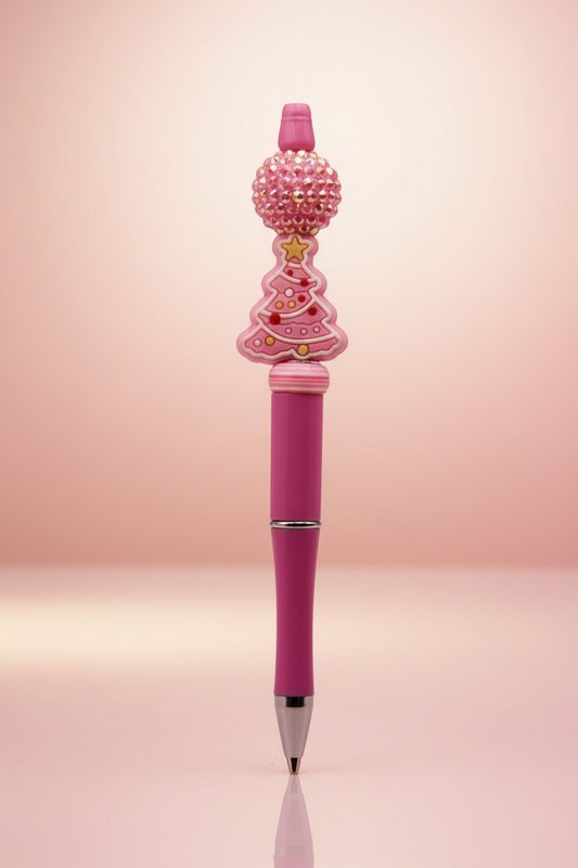 Pink Christmas Pink Focal Bead Pen