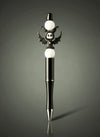 Halloween Character Black Pen with White Pearl Beads