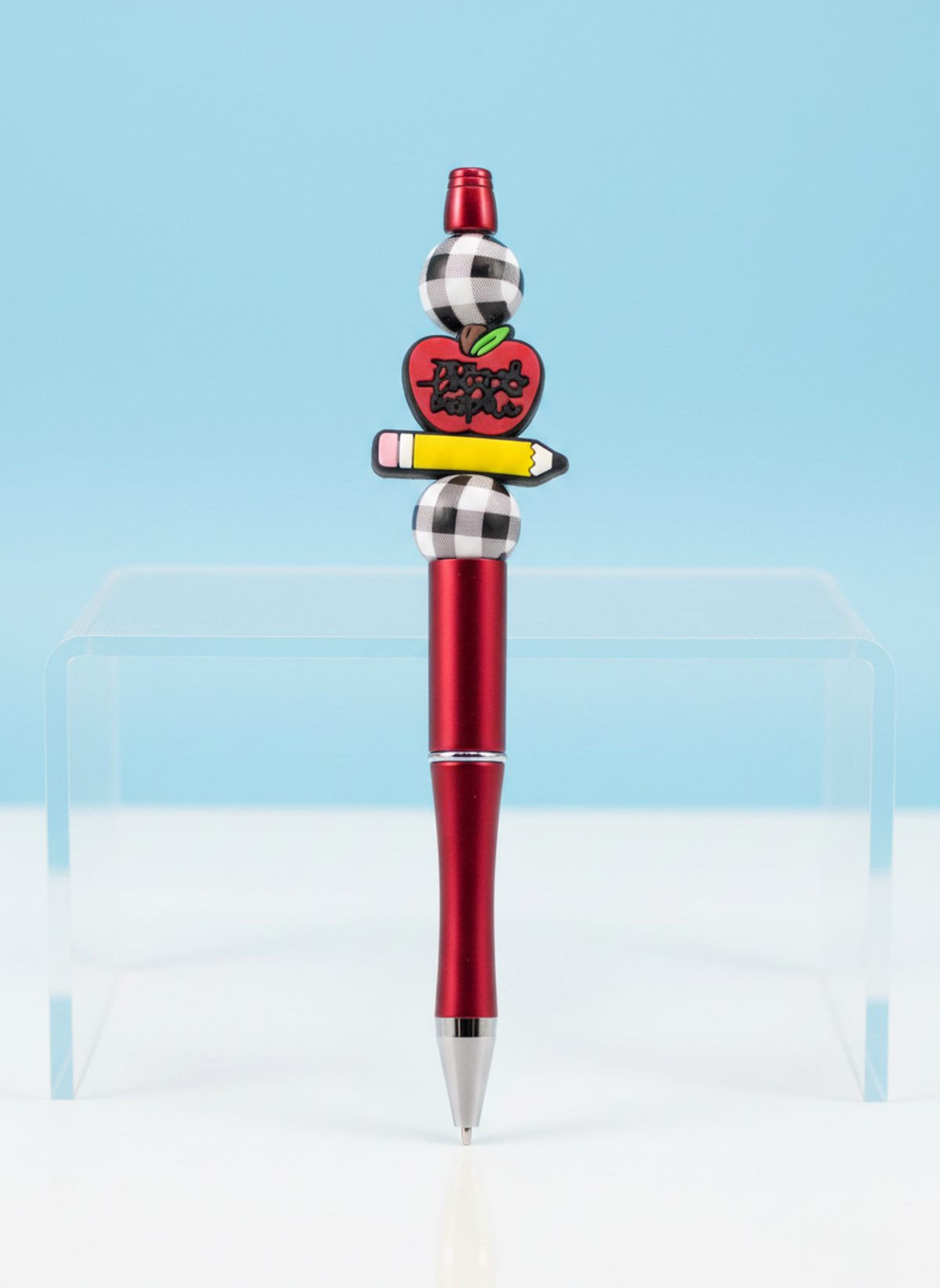 Red Focal Bead Best Teacher Red Pen