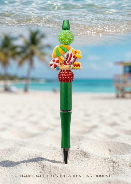 Life Is a Beach Green Pen