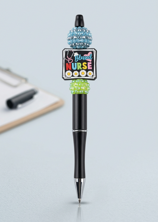 Blessed Nurse Daisies Stethoscope Pen