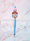 Pink Gift Box Pen with Red Hearts