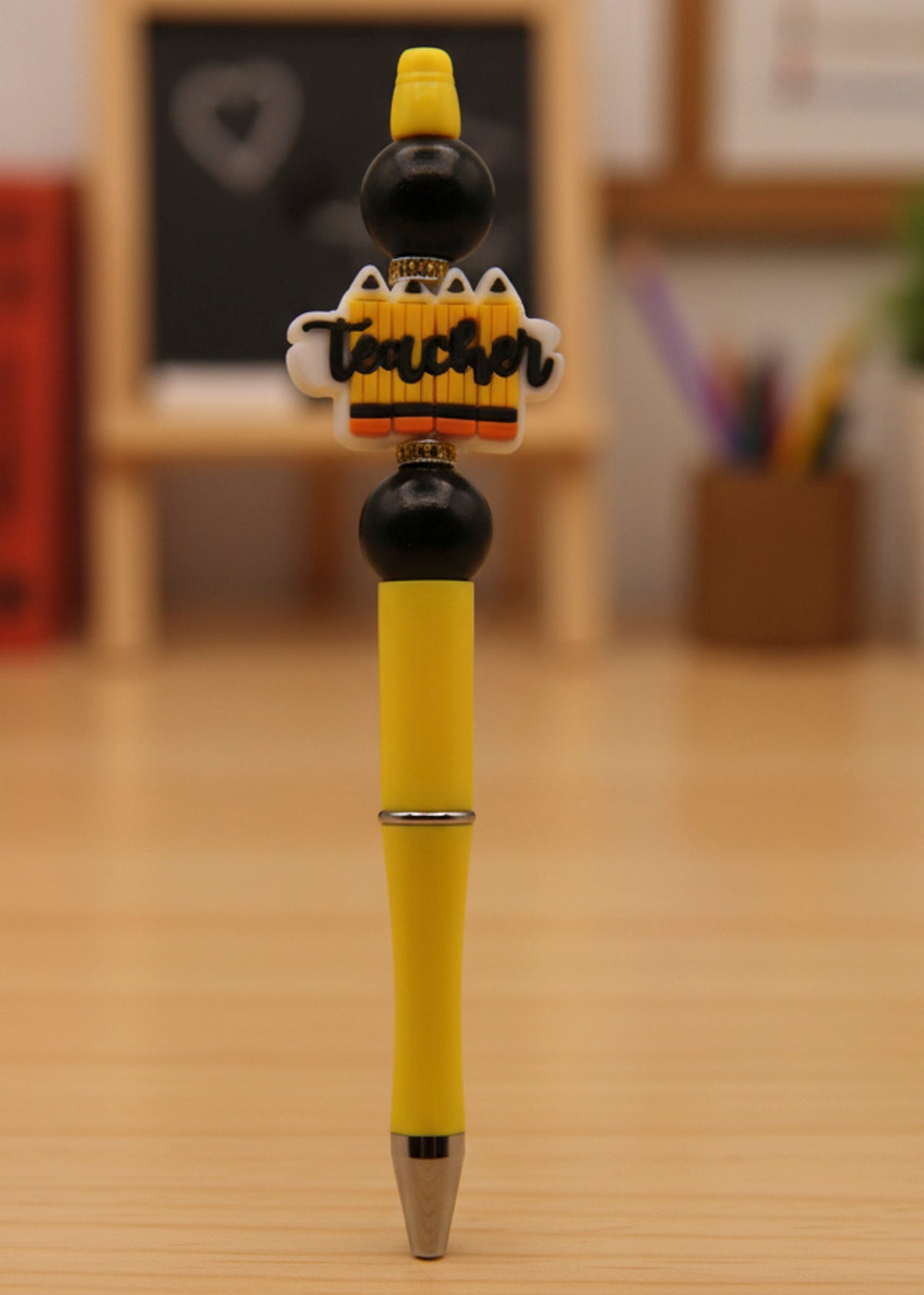 Teacher Focal Bead Black Pen