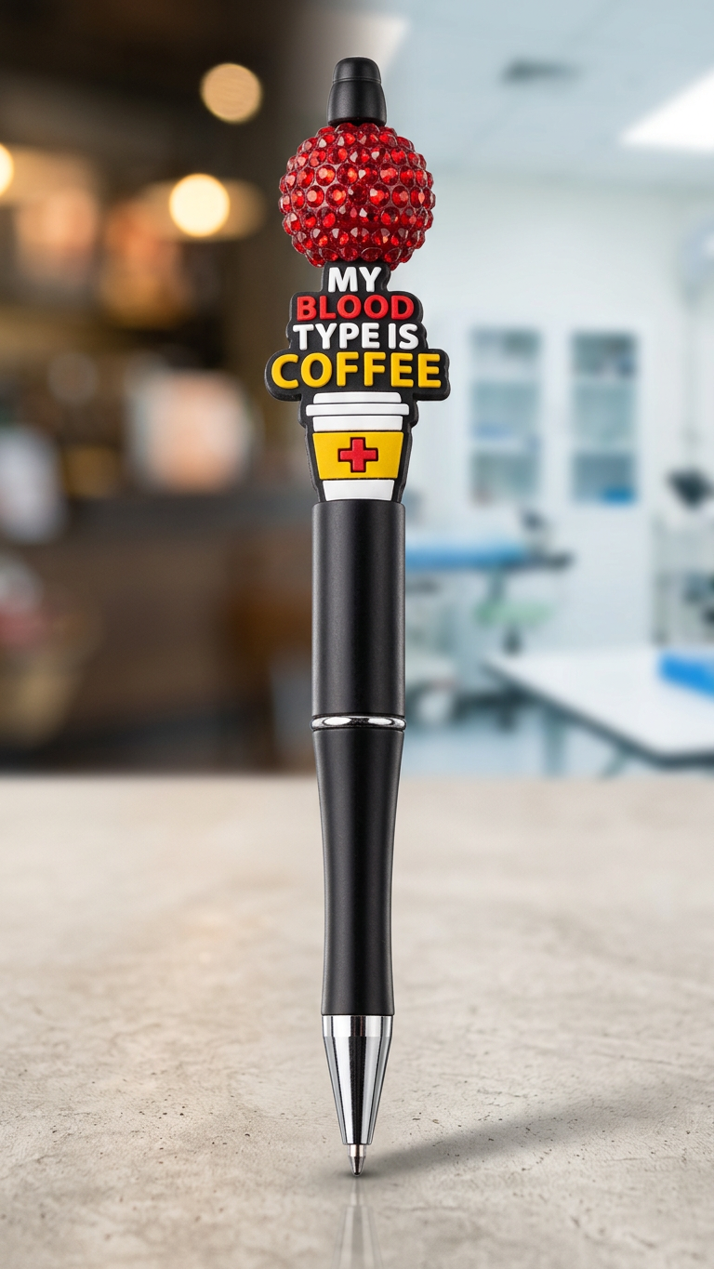My Blood Type Is Coffee Pen