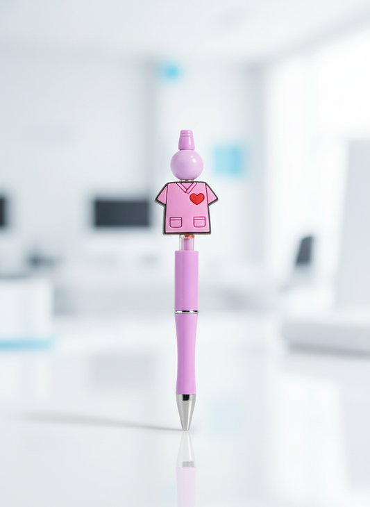 Pink Scrubs Focal Bead Pen