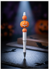 Large Orange Jack-o-Lantern Yellow Face White Pen