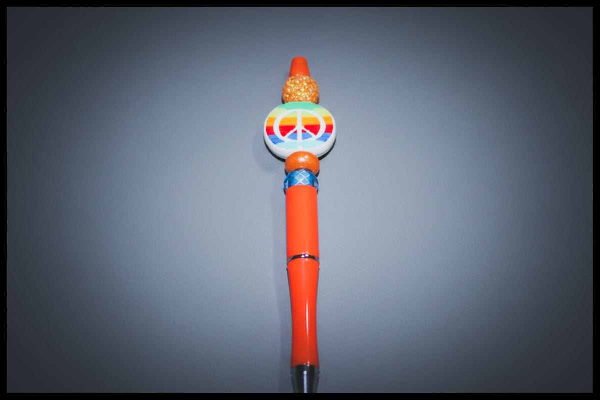 Orange Peace Sign Pen II