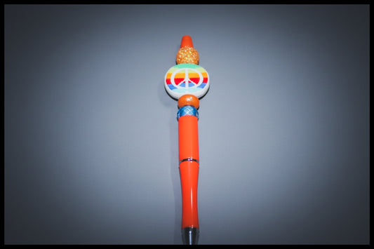 Orange Peace Sign Pen II