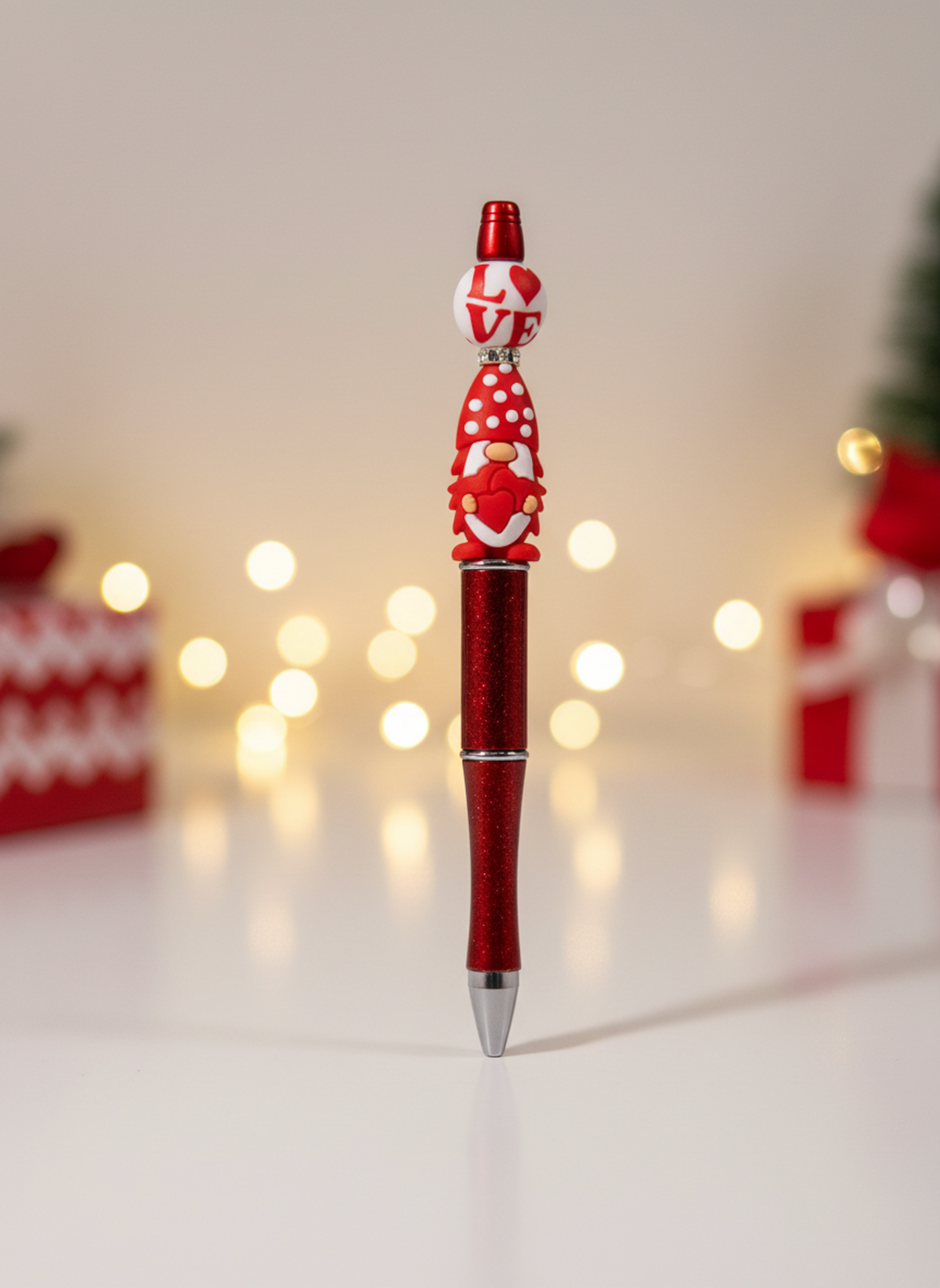 Gnome Holding Heart Love Pen