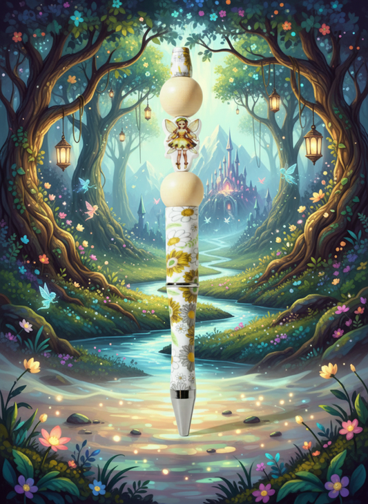 Yellow Fairy Flower Pen