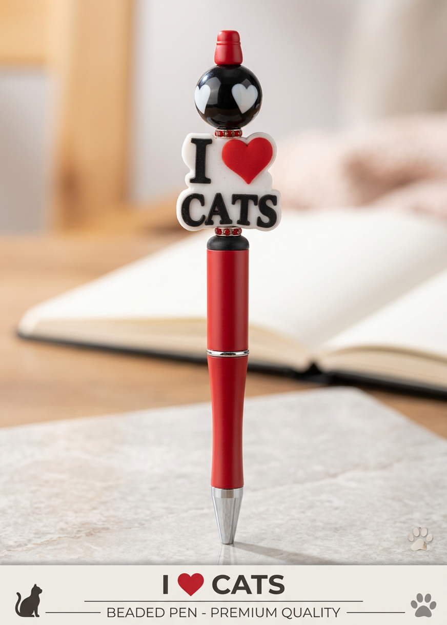 I Heart Cats Red Pen