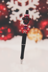 Mickey Mouse Christmas Pen with Two Focal Beads