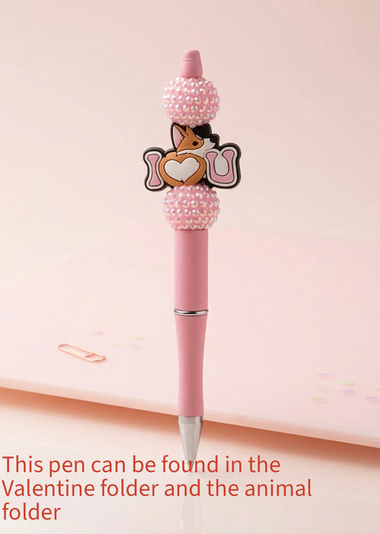 I Love You Dog Focal Bead Pen