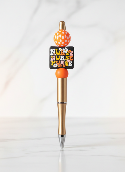 Orange and Brown Nurse Pen