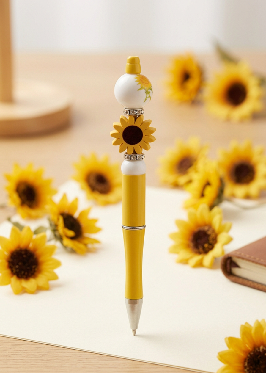 Sunflower Focal Bead Pen