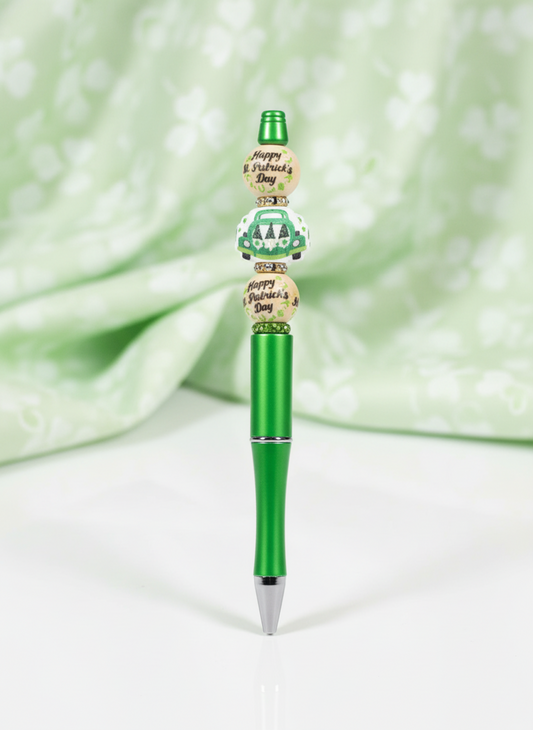 Three Gnomes in a Car Happy Saint Patrick's Day Pen