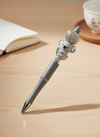 Koala Bear Grey Pen with Silver Sparkle Beads