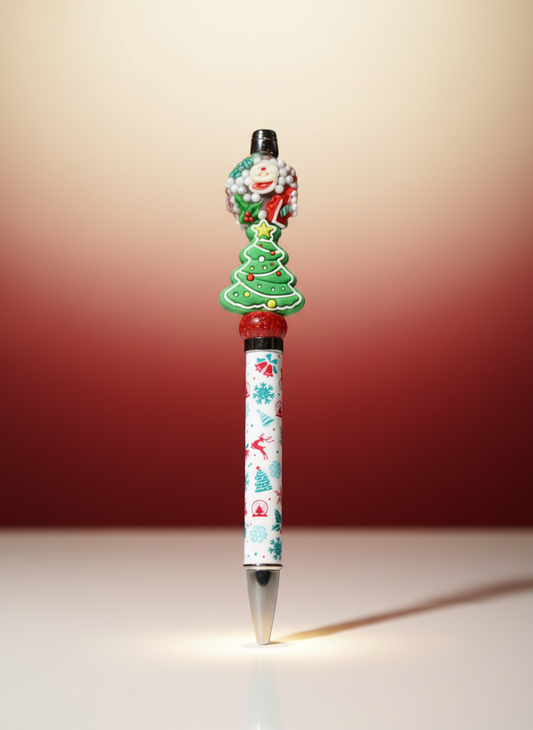 Pearl Top Bead Christmas Pen