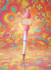 Peace and Love Pink Sparkle Pen