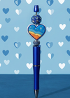 Blue Focal Bead Teal Valentine Pen