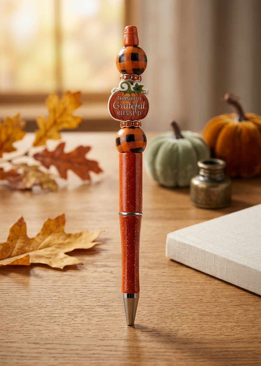 Beautiful Grateful and Blessed Fall Thanksgiving Pen