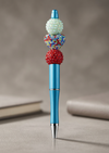 Teal Pen with Sparkle Focal Bead