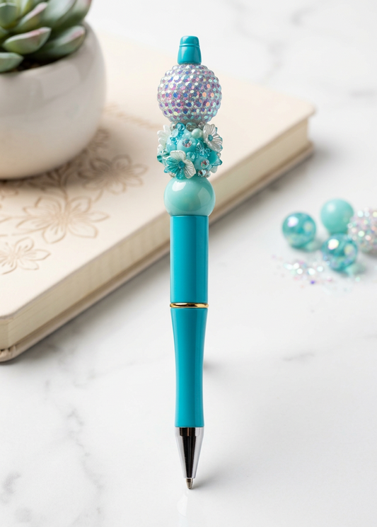 Teal Flower Series Pen