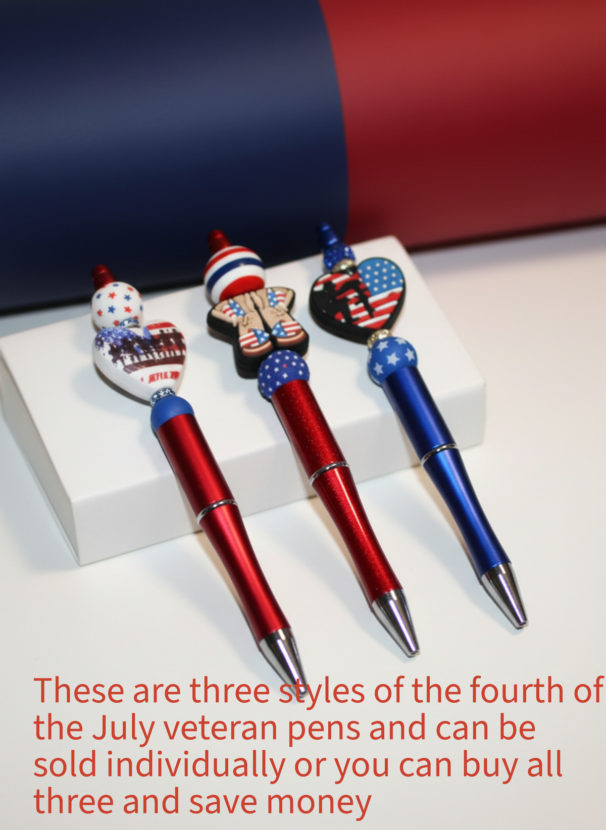 Set of Three 4th of July Veteran Pens