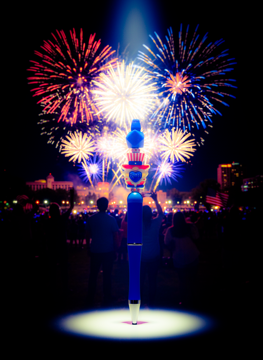 4th of July Gnome Focal Bead Pen