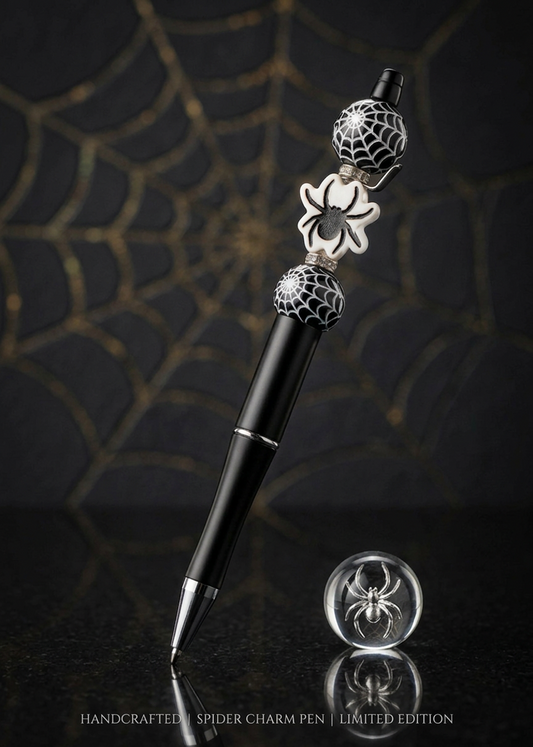 Black Spider Center Bead Spider Web Beads Pen