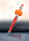 Large Horn Pumpkin Jack-o-Lantern Beads Orange Pen