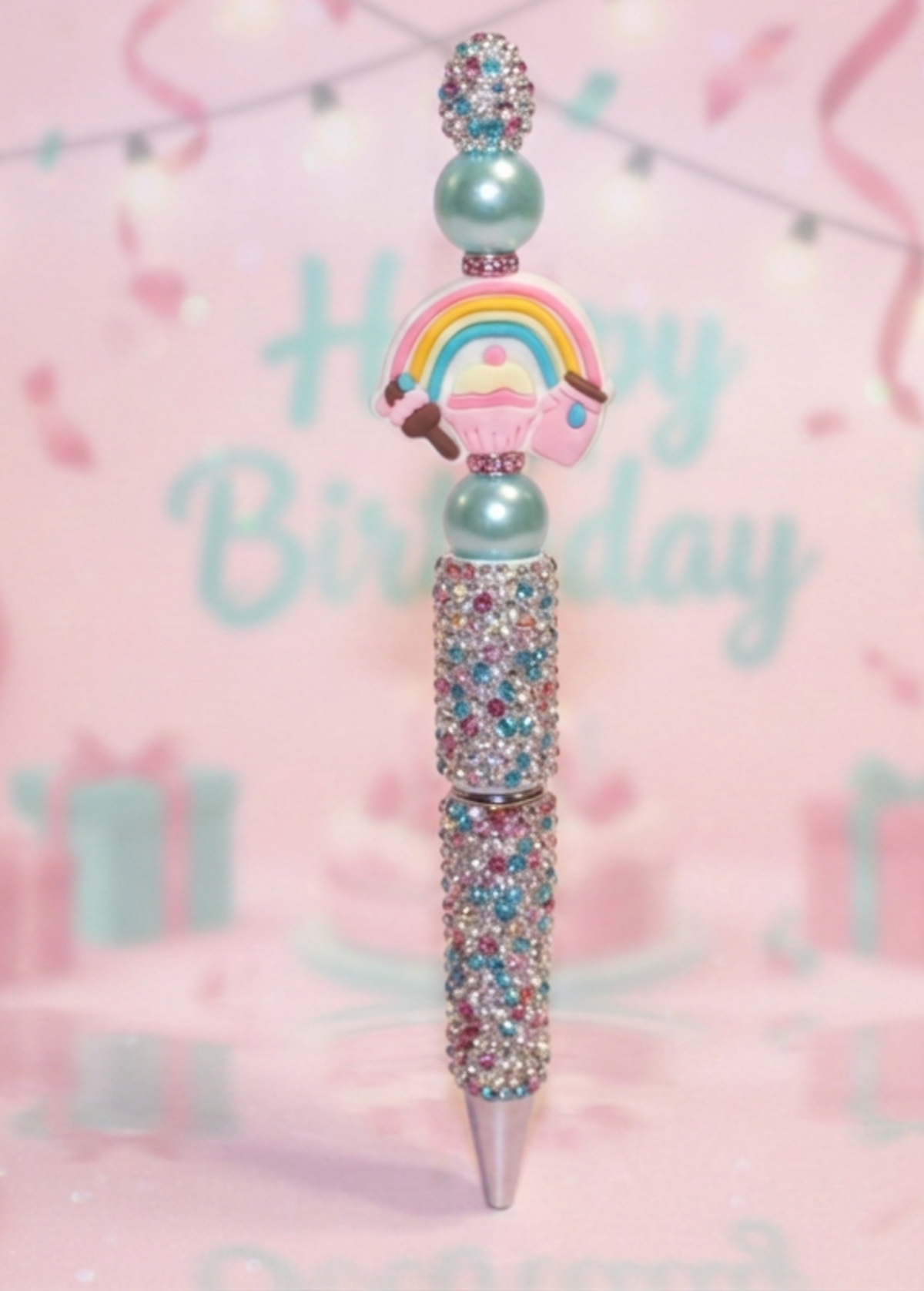 Happy Birthday Rainbow Sparkle Pen