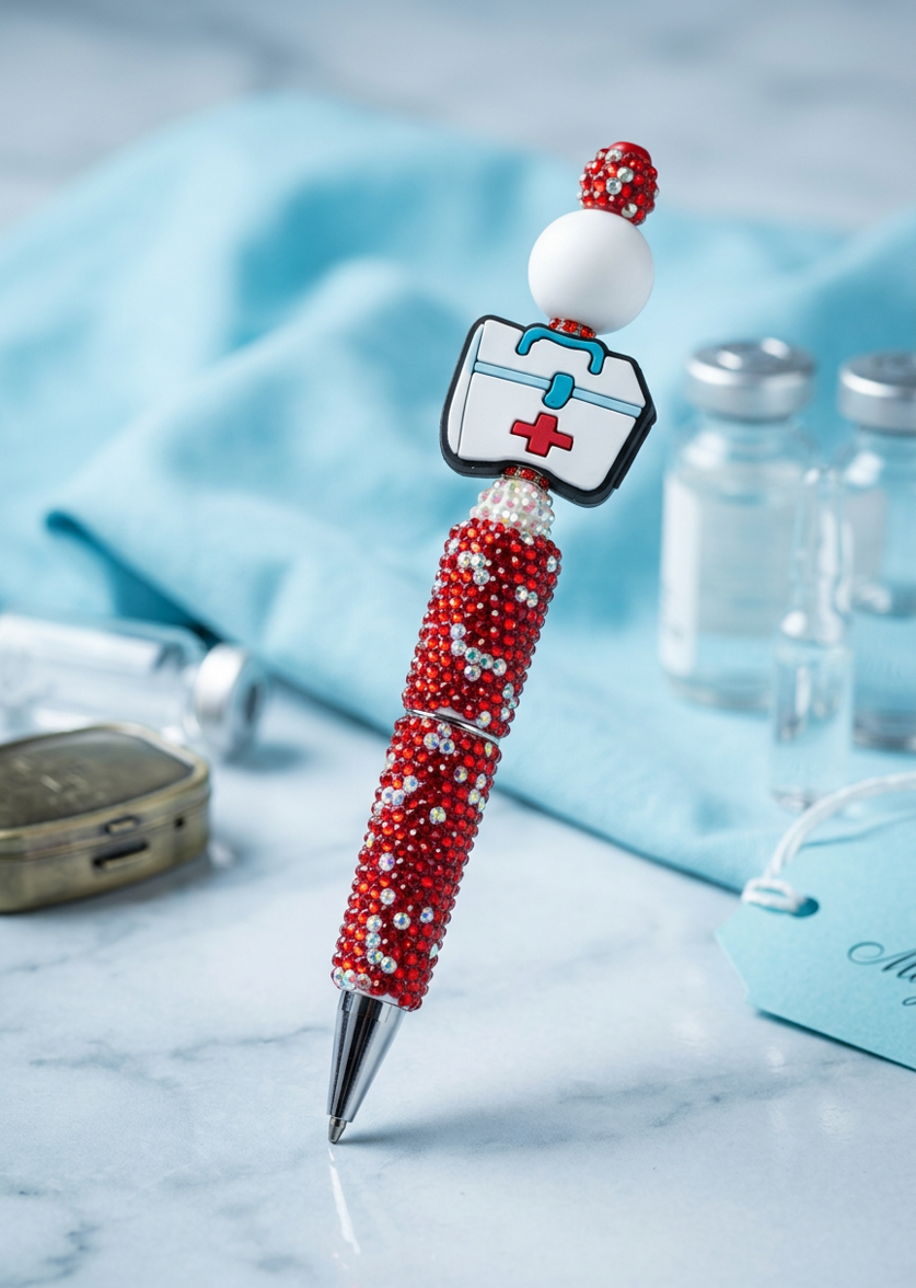 Nurse Bag Red Cross Heart Pen