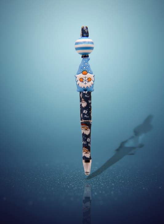 Blue Gnome Christmas Pen