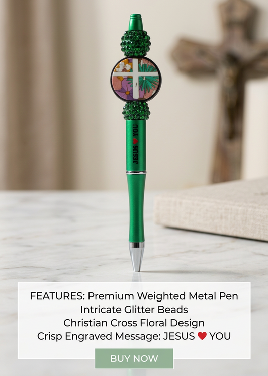 Jesus Loves You Green Pen